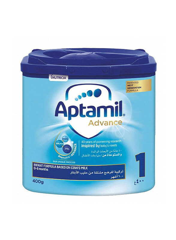 

Aptamil Advance 1 Infant Formula Milk, 0-6 Months, 400g