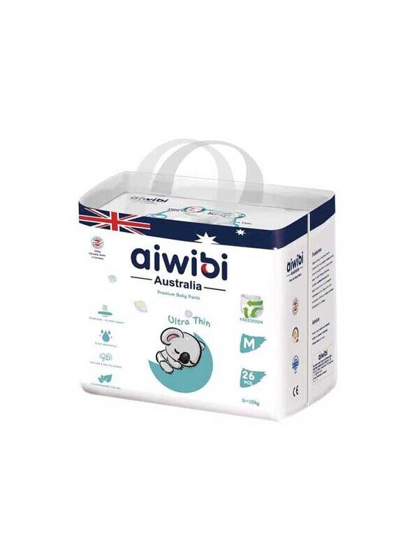 

Aiwibi Baby Pants Diapers, Size M, Ultra Thin, 6-11 Kg, 26 Count