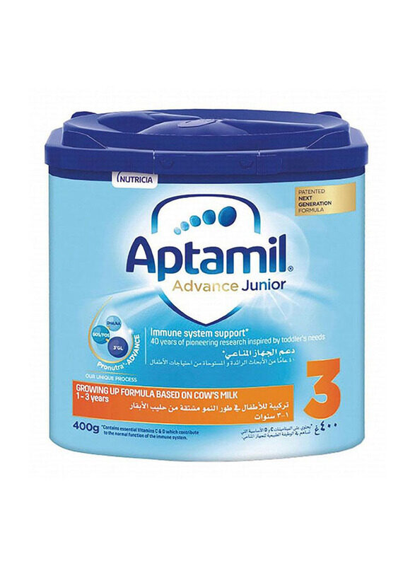 

Aptamil Junior 3 Advance Growing Up Formula Milk, 1-3 Years, 400g