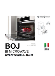 Boj 45cm Built In Microwave Oven with Grill, MOG-3460BX, Silver