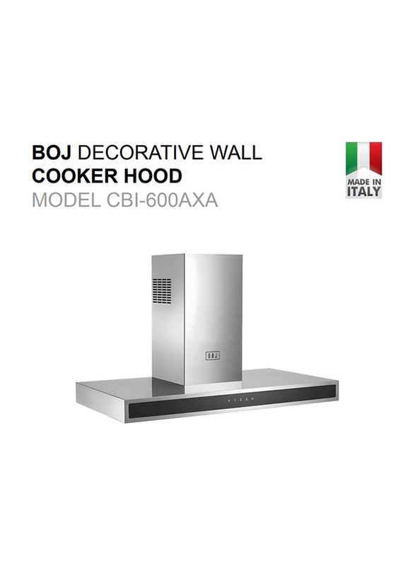 Boj 60cm Built In Chimney Hood, CBI-600AXA, Silver