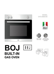 Boj 60cm Stainless Steel Gas Oven with Glass, OVG 6060BX, Silver