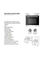 Boj 60cm Stainless Steel Gas Oven with Glass, OVG 6060BX, Silver