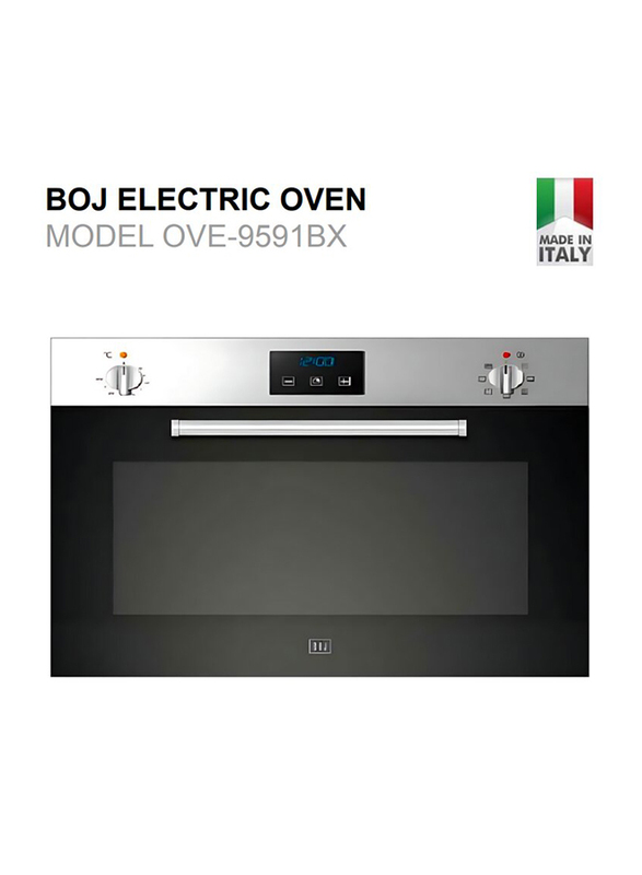 Boj 90cm Built In Electric Gas Oven, OVE-9591BX, Silver