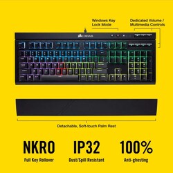 Corsair K68 Rgb Pc Mac WiRed Keyboard, Black