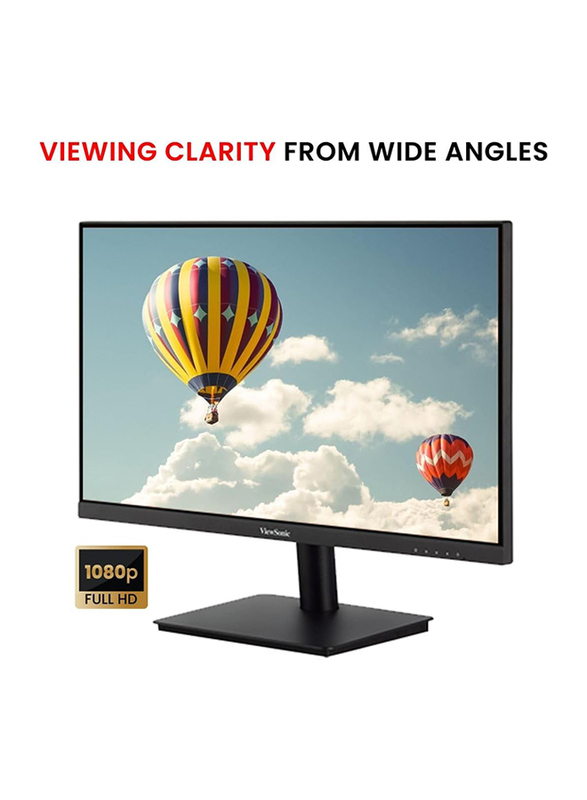 Viewsonic 24 Inch Full HD Monitor with Dual 2W speakers, VA2406-MH, Black