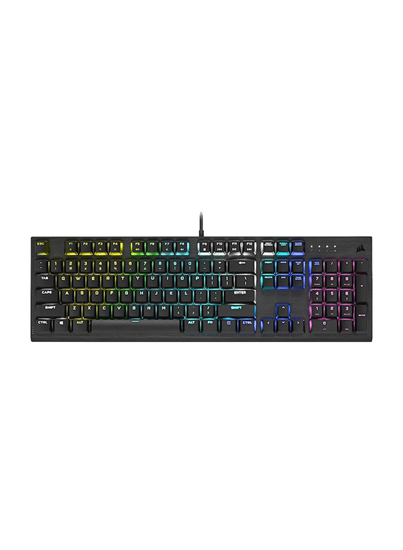 Corsair K60 Rgb Pro Low Profile Cherry Mx Low Profile Speed Mechanical WiRed Gaming Keyboard, Black