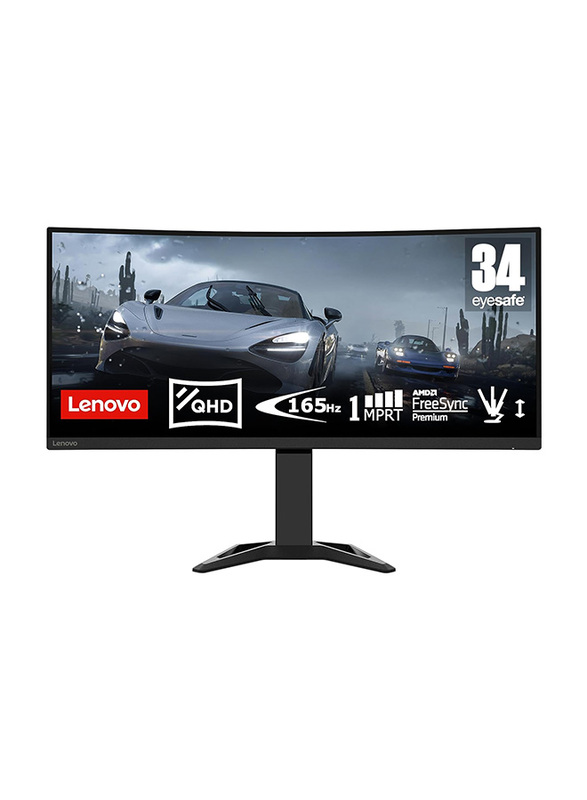 

Lenovo 34 Inch Curved Wide QHD Gaming Monitor With HDMI, G34w-30, Black