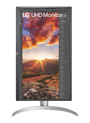 LG 27 Inch 4K UHD IPS Display Monitor, 27UP850-W, Silver