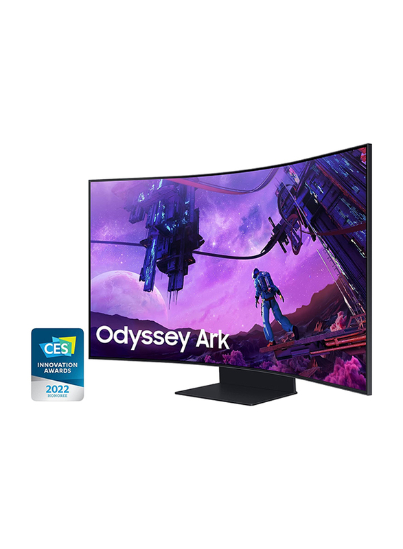 Samsung 55 Inch Wi-Fi & Bluetooth Connectivity with HAS & Pivot Curved 4K UHD Smart Gaming Monitor, 8806094419306, Black