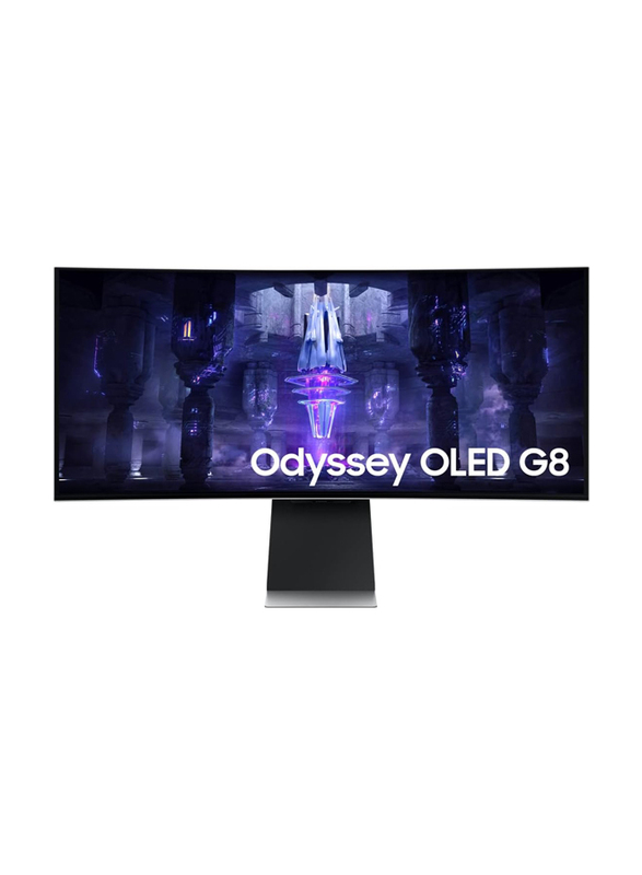 Samsung Odyssey G85SB Series 34 Inch QD-OLED Ultra WQHD Curved Gaming Monitor AMD Free Sync Premium Pro, Advanced Game Streaming, LS34BG850SNXZA, Black