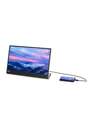 Lenovo 15.6 Inch L15 Full HD IPS Portable Monitor with USB-C Connector, 66E4UAC1WL, Black