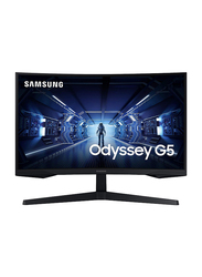 Samsung Odyssey G5 Series 27 Inch WQHD 2560 x 1440 Gaming Monitor, LC27G55TQWNXZA, Black
