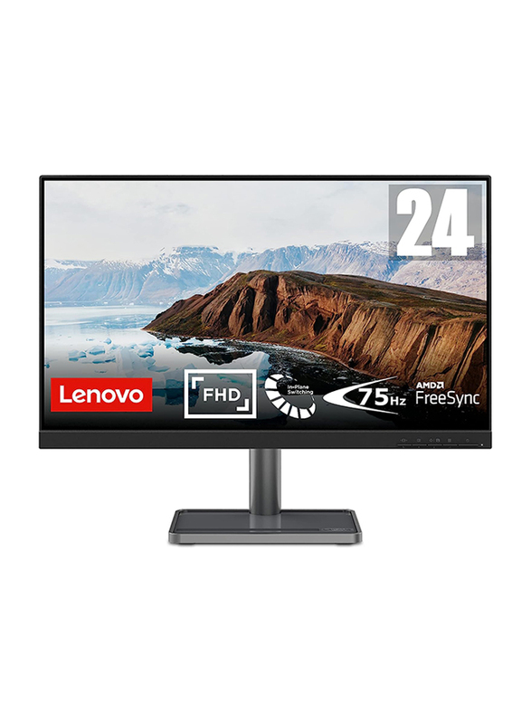 Lenovo 23.8 Inch IPS-Panel 4 ms HDMI AMD FreeSync LED, L24i-30-60, Black