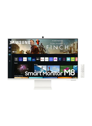 Samsung M8 32 Inch 4K UHD Flat Monitor, 16: 9 Aspect Ratio, LS32BM801UMXUE, White