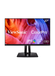 ViewSonic 27 Inch Premium IPS 1440p Ergonomic QHD Monitor with Ultra-Thin Bezels for Professional Home & Office, VP2756-2K, Black