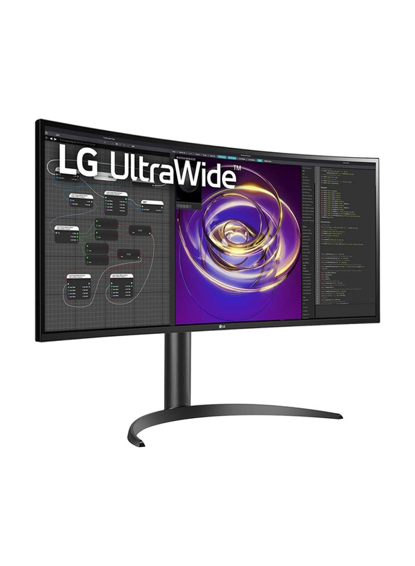 LG 34 Inch UltraWide Curved QHD IPS Display Monitor with USB Type-C, HDMI & DisplayPort, 34WP85CN, Black