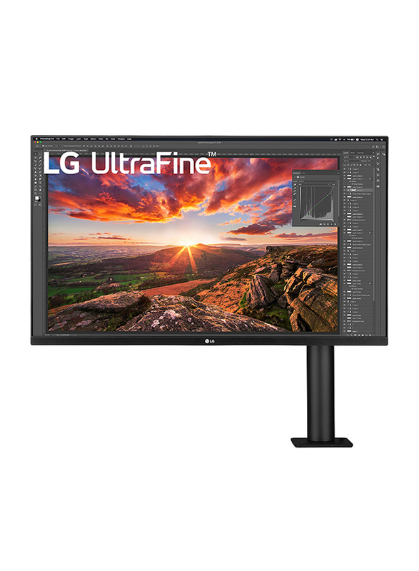 LG 32 Inch UltraFine UHD Display Ergo 4K IPS Display Monitor with HDR 10 Compatibility and USB Type-C Connectivity, 32UN880-B, Black