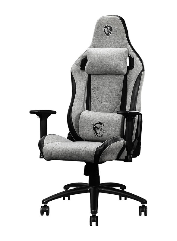 

Not Applicable MSI Mag Ch130 Fabric Gaming Chair with Ergonomic Seating Design, Steel Frame Support, Adjustable Neck & Lumbar Support Cushions, Grey
