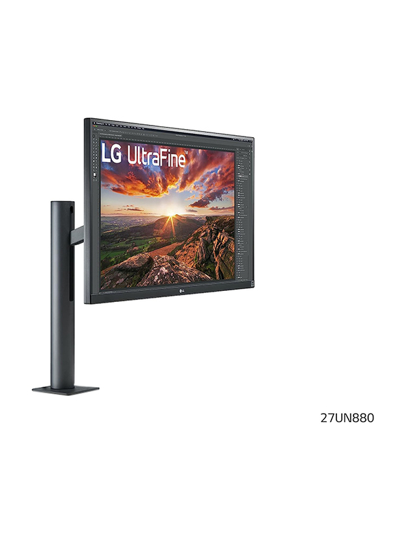 LG 27 Inch UltraFine Flat 4K UHD Monitor, 27UN880-B, Black