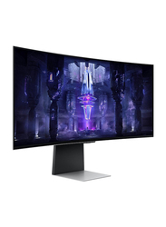 Samsung Odyssey G8 34 Inch OLED Gaming Monitor with Smart TV Experience AMD FreeSync Premium Pro, LS34BG850SMXUE, Black
