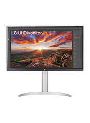 LG 27 Inch 4K UHD IPS Display Monitor, 27UP850-W, Silver
