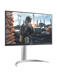 LG 27 Inch UHD IPS Display Gaming Monitor, 27UP650-W, Silver