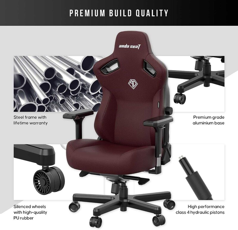 Anda Seat Anda Seat Kaiser 3 Large Premium Ergonomic Wireless Gaming/Office Chair with Magnetic Memory Foam, Maroon