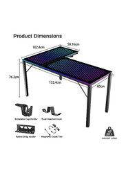 Eureka Ergonomic Gaming Table, Black