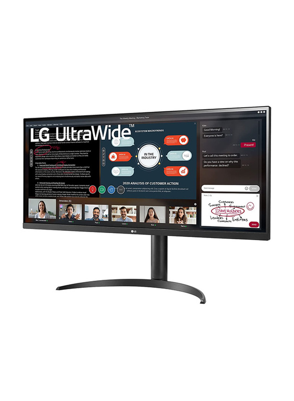 LG 34 Inch 21:9 Ultra Wide Full HD 2560 x 1080 IPS Borderless Monitor with AMD Free Sync, 34WP550-B, Black