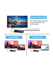 Wavlink USB 3.0 USB C Universal Laptop Docking Station Dual Video Monitor Supports HDMI/DVI/VGA Gigabit Ethernet for Laptop/Ultrabook, Black