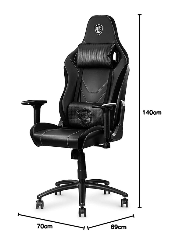 MSI Mag Ch130 X Gaming Chair with 150 Kg Capacity, Black