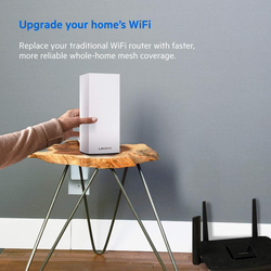 Linksys Velop Router Whole Home Mesh WIFI 6 System, Tri-Band, 3-Pack, MX12600-UK, White