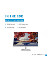 HP 23.8 Inch M24f Full HD IPS LCD Monitor, Silver/Black