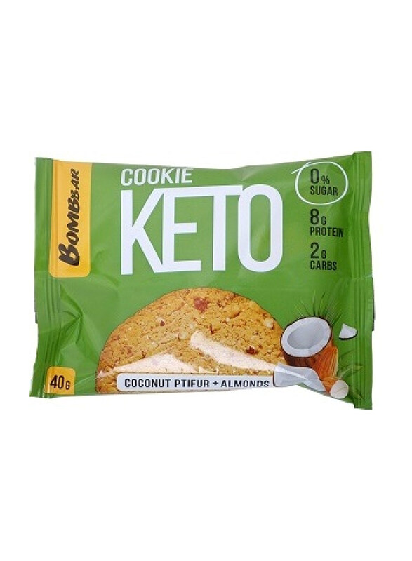 

Bombbar Keto Cookie with Coconut Ptifur & Almonds without Sugar, 40g
