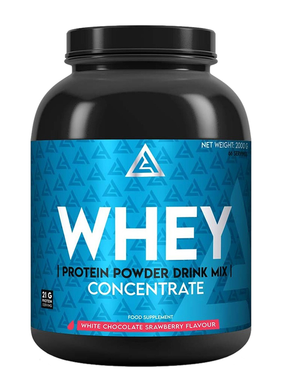 

Lazar Angelov Whey Concentrate Protein Powder, 2Kg, White Chocolate Strawberry