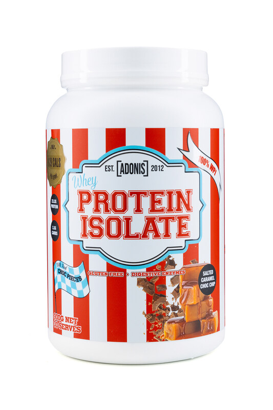 

Adonis Whey Protein Isolate Salted Caramel Choco Chip 900g