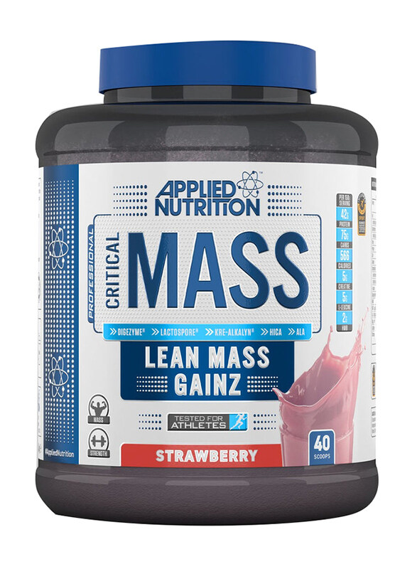 

Applied Nutrition Critical Mass Gainer Powder, 2.4Kg, Strawberry
