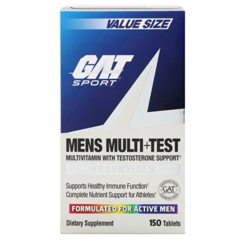 Gat Sport Men's Multi+Test Multivitamin Dietary Supplement, 150 Tablets