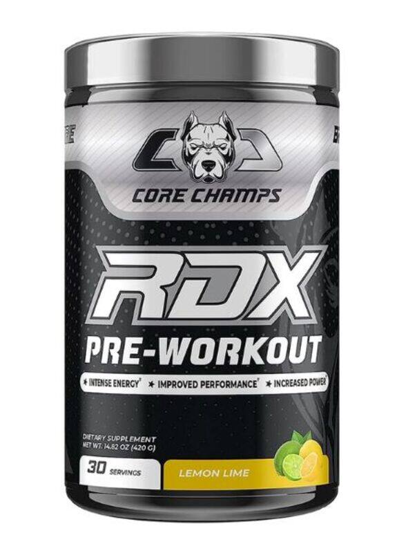 

Core Champs RDX Pre-Workout 30 Servings(420g) Lemon Lime
