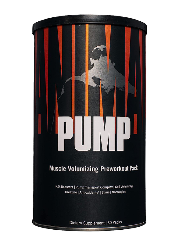 Animal Pump Muscle Volumizing Preworkout Pack Dietary Supplement, 30 Servings, Unflavoured