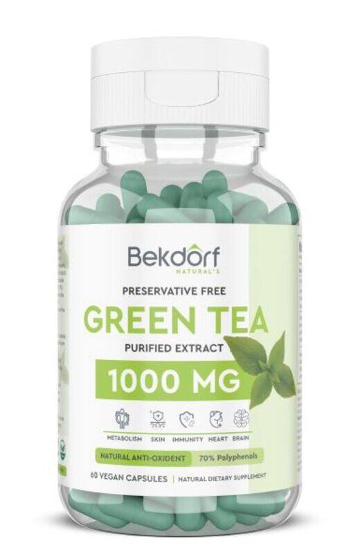 

Bekdorf Preservative Free Green Tea Purified Extract 1000mg 60 Capsules