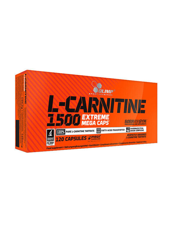 

Olimp L-Carnitine 1500mg Supplements, 120 Capsules, Unflavoured