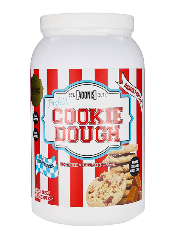 

Adonis Casein Salted Caramel & Chocolate Chip Flavour Protein Cookie Dough, 1Kg