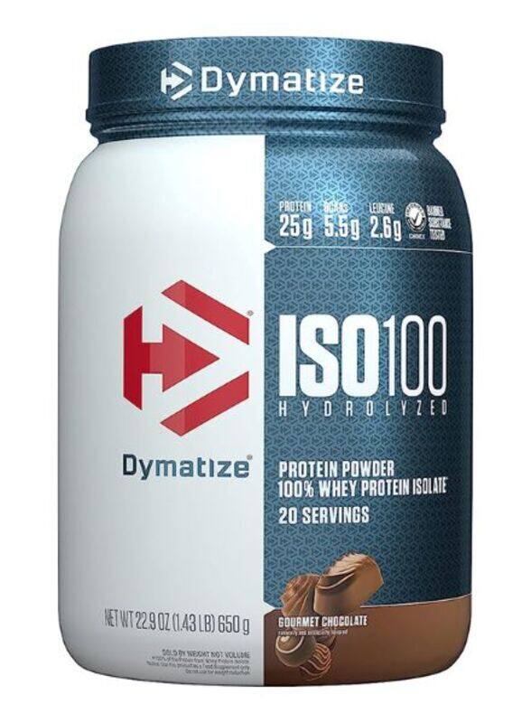 

Dymatize ISO-100 Hydrolized Whey Protein 1.43 lbs(650g) Gourmet Chocolate