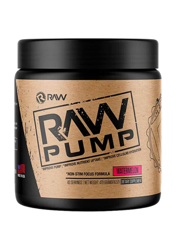 

Raw Pump Stimulant Free Pre Workout Powder, 470gm, Watermelon