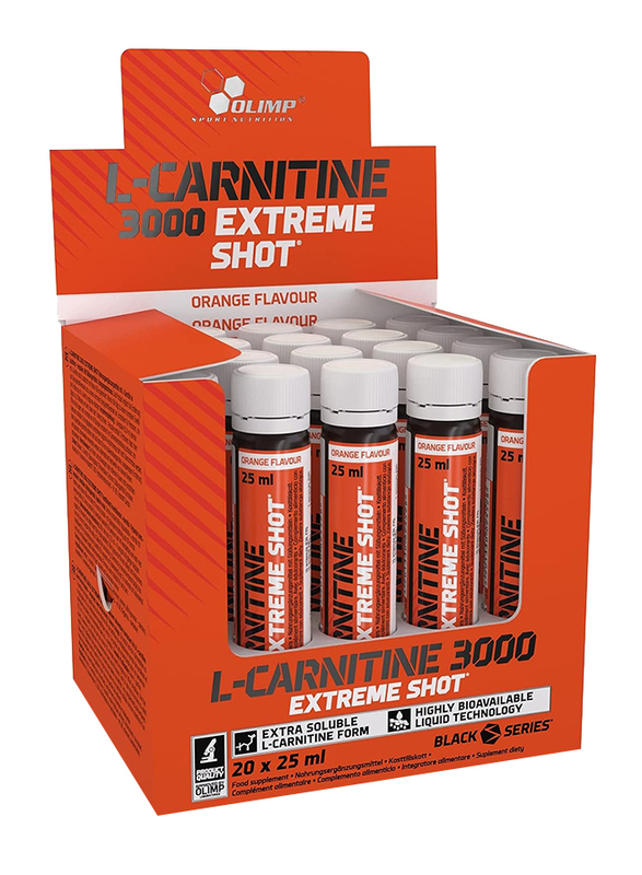 Olimp L-Carnitine 3000 Extreme Shot, 20 x 25 ml, Orange