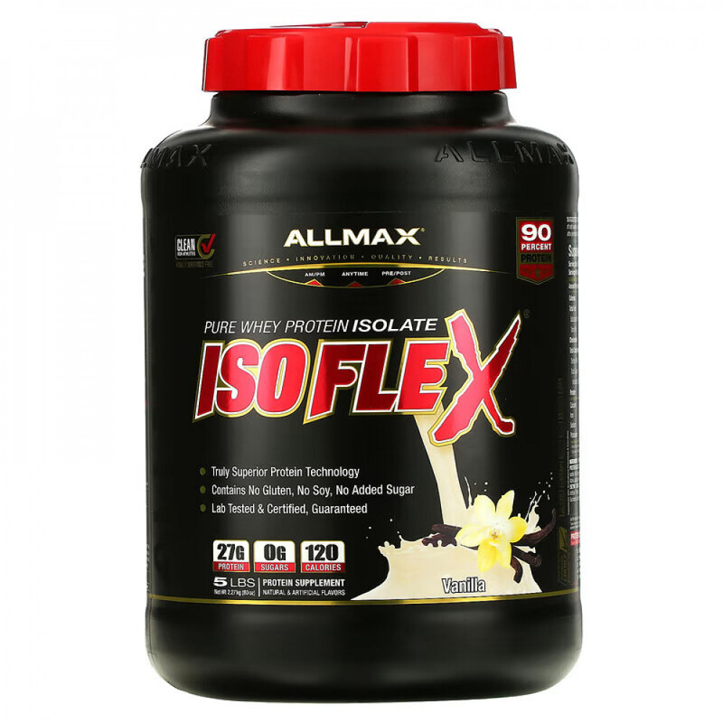 

Allmax Nutrition Allmax Isoflex Pure Whey Protein Isolate 27g Protein, 0g Sugar