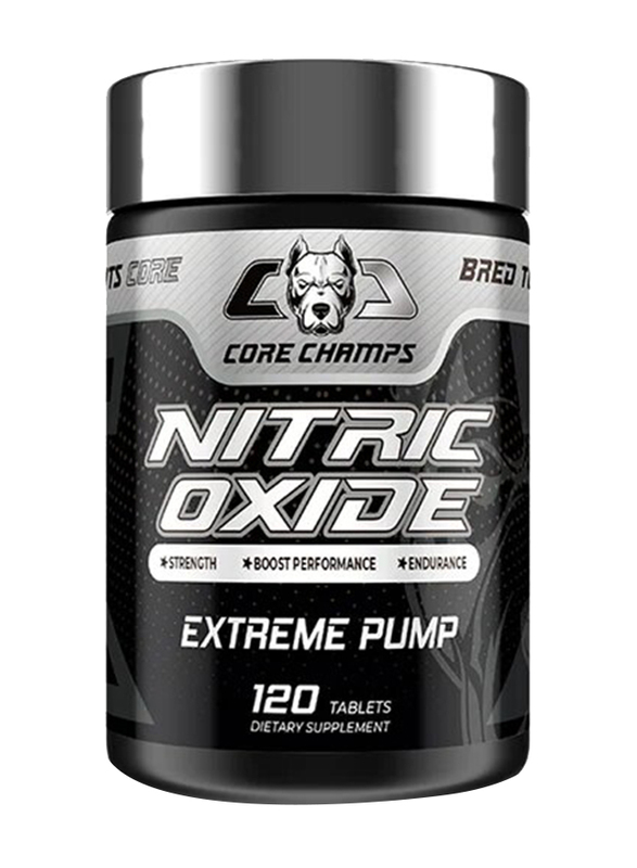 

Core Champs Extreme Pump Nitric Oxide Pre-Workout Supplement, 120 Tablets, Unflavoured