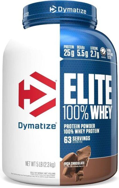 

Dymatize Elite Whey 100% Whey Protein 5 lbs(2.3kg) Gourmet Vanilla